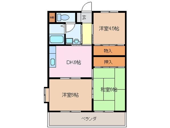 宇治山田駅 徒歩15分 2階の物件間取画像